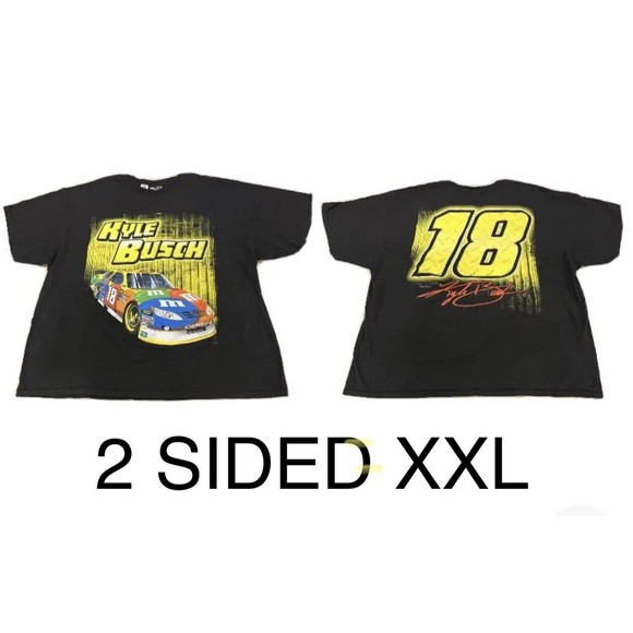 Kyle Busch XXL 2011 Tee Nascar #18 Suspended Racing Champion M&M Car Logo 2 side - Picture 4 of 16